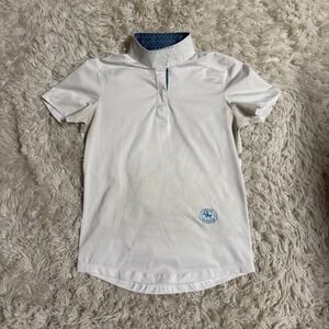 Child’s Large White Essex Classics Short Sleeve Horseback Riding Show Shirt